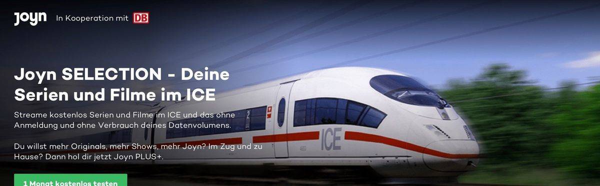 Gute Unterhaltung für lange Zugfahrten: Joyn SELECTION ersetzt das Maxdome-On-Board-Programm der DB.