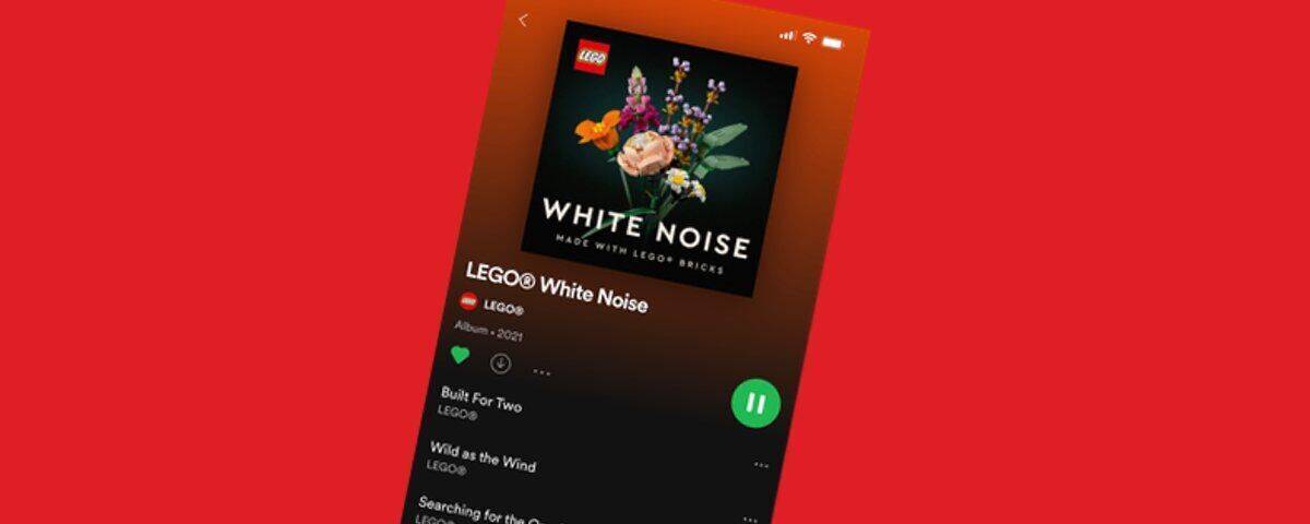 Die „White Noise“-Playlist von Lego ist unter anderem auch bei Spotify verfügbar.