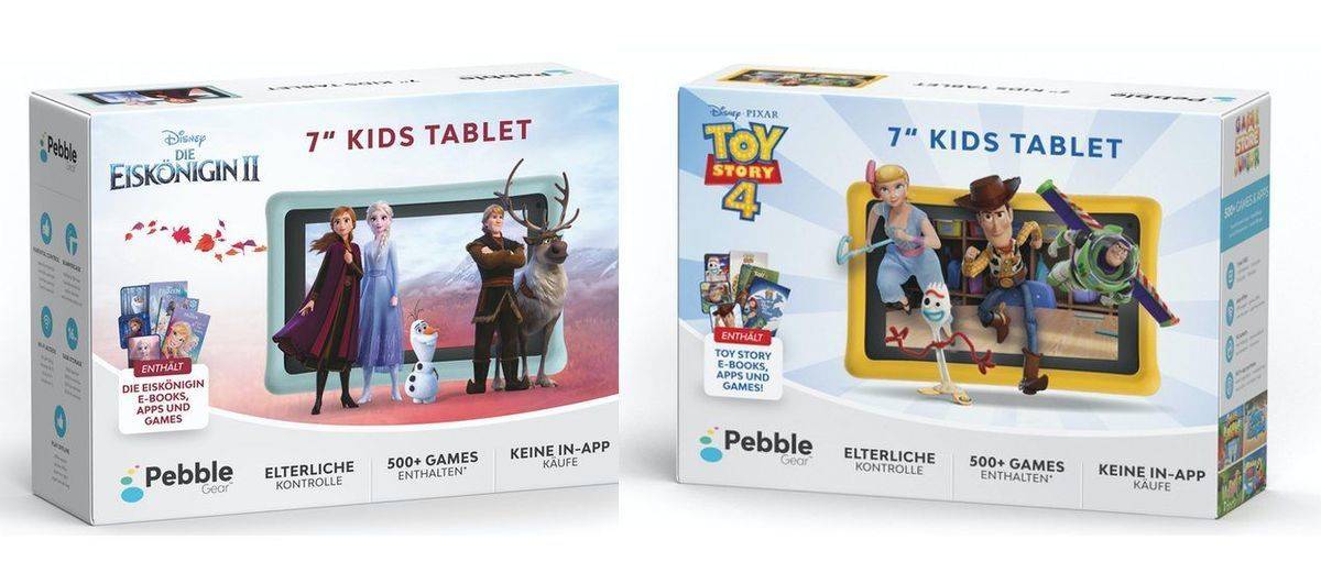 Das Kids Tablet von Pebble Gear erscheint zum Start in zwei Editionen.