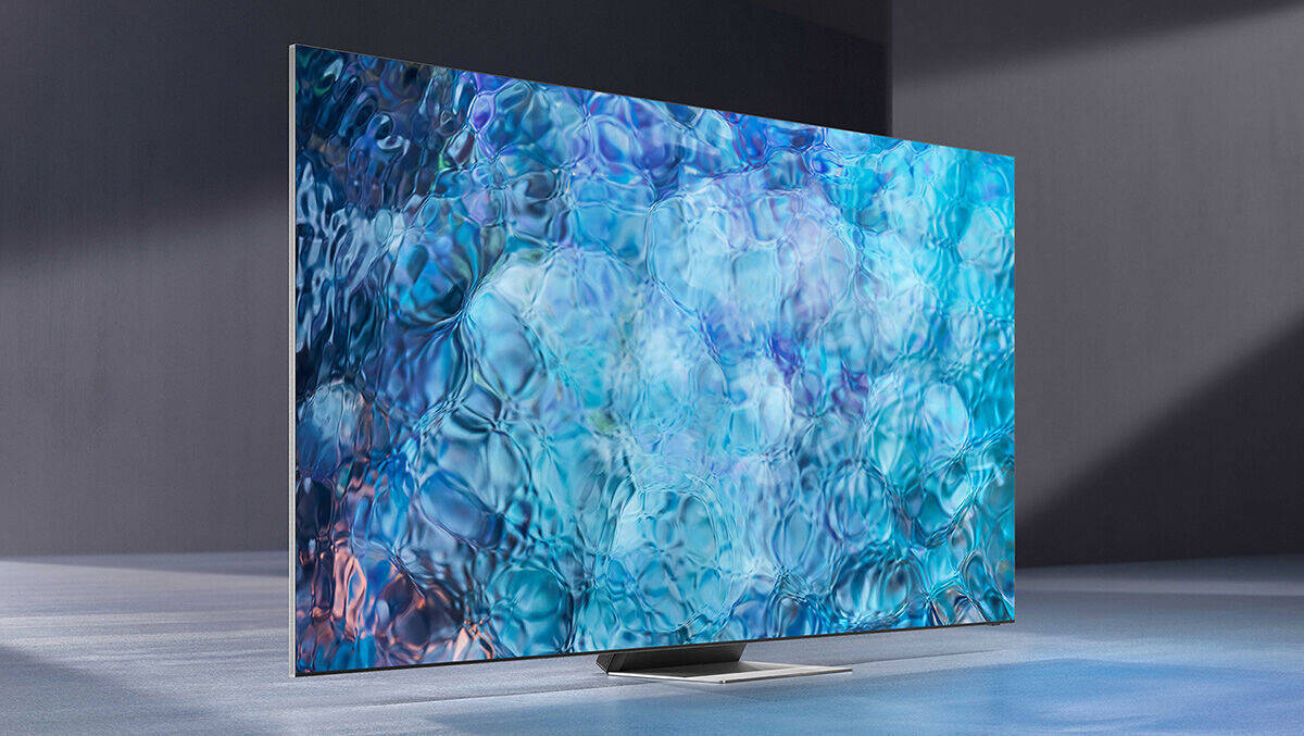 Samsung-Fernseher 2021: Der Rahmen verschwindet praktisch komplett.