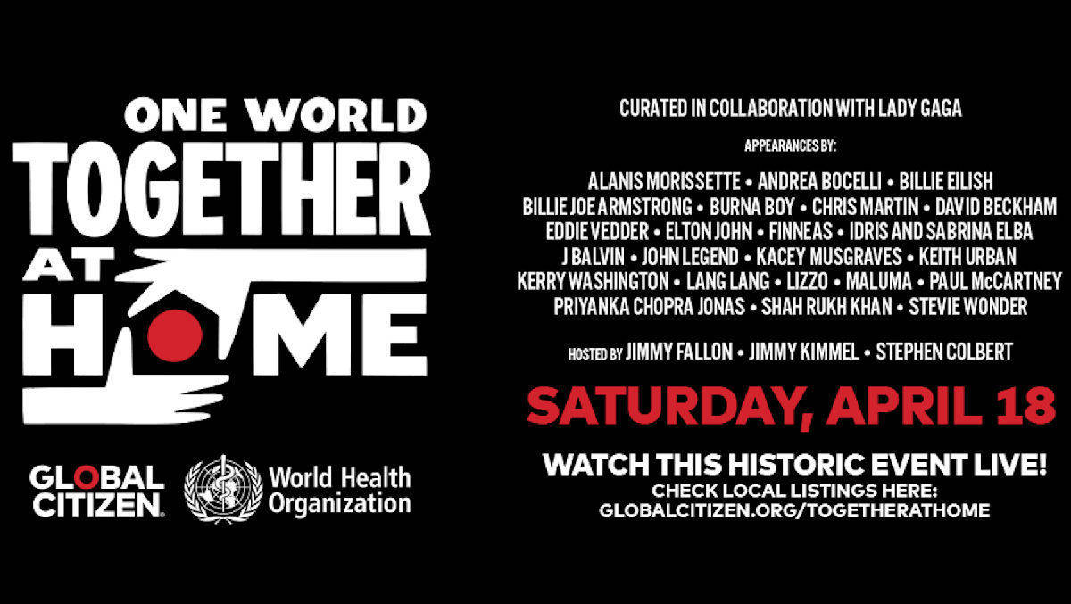 Eine Welt: Gemeinsam zuhause. Das historische Konzert findet am 18. April statt.