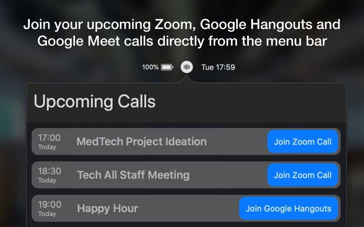 Meeter versteht sich auf alle wichtigen Videochats wie Zoom, Google Hangouts & Co.
