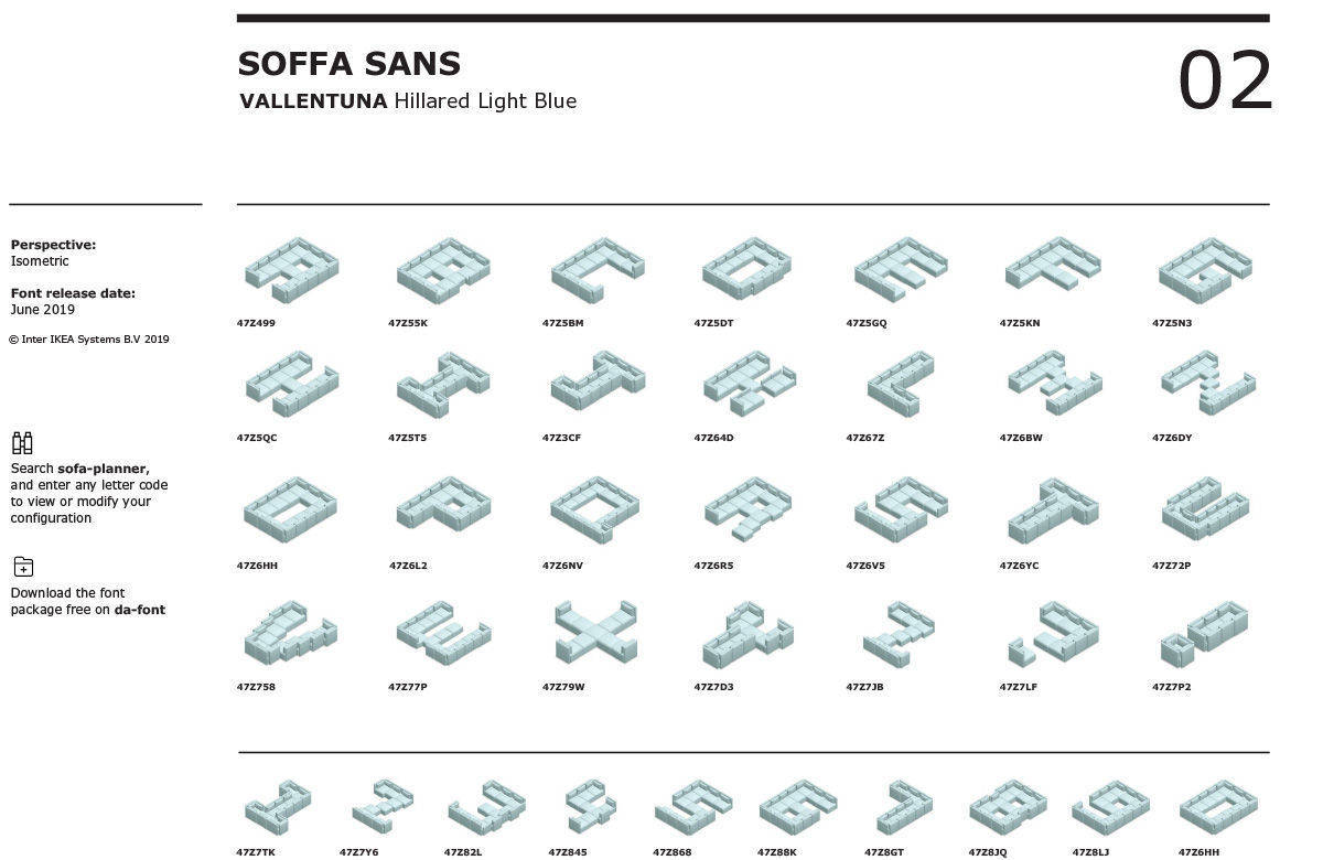 Vallentuna als Schriftart inklusive Ziffern: Ikea.