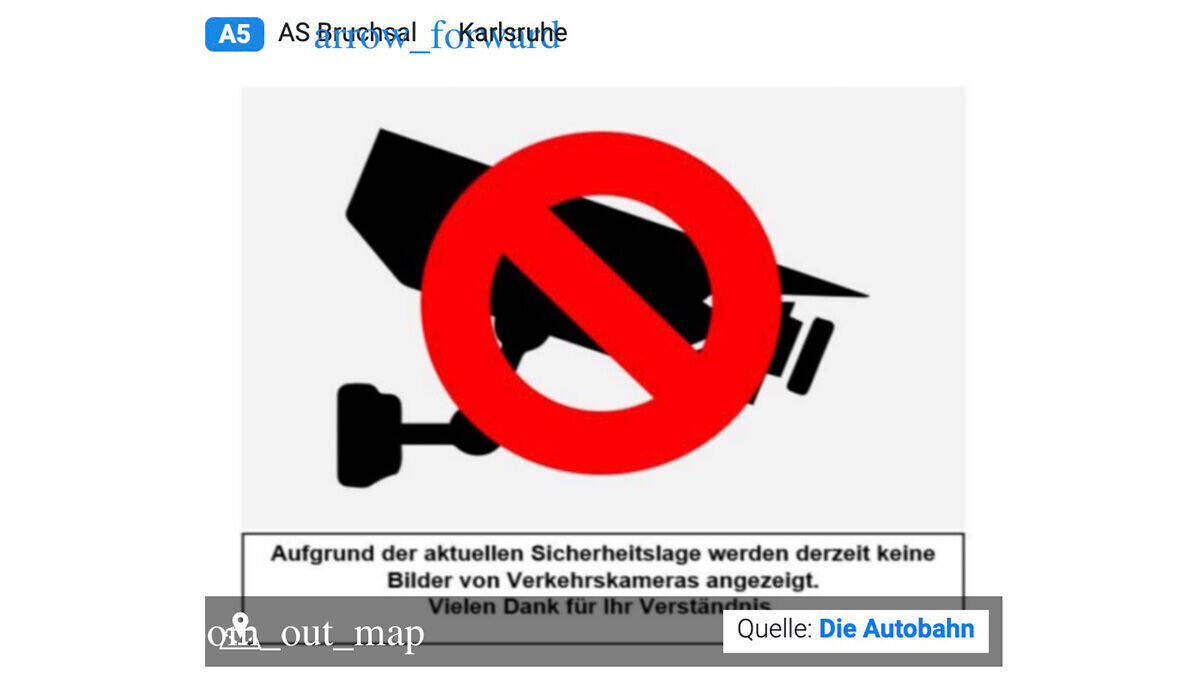 Gehen Sie weiter, hier gibt es nichts zu sehen! Die Kameras an den deutschen Autobahnen sind offline.