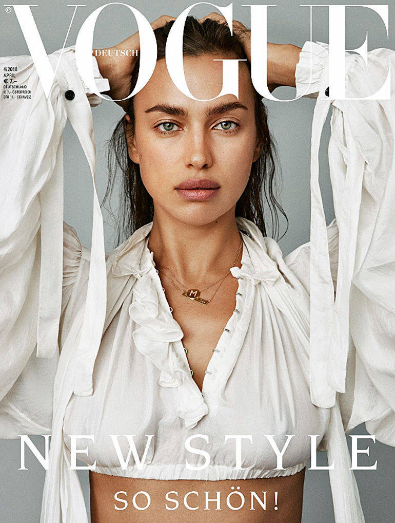 Cover-Model der April-Ausgabe ist Irina Shayk, inszeniert von Fotograf Daniel Jackson.