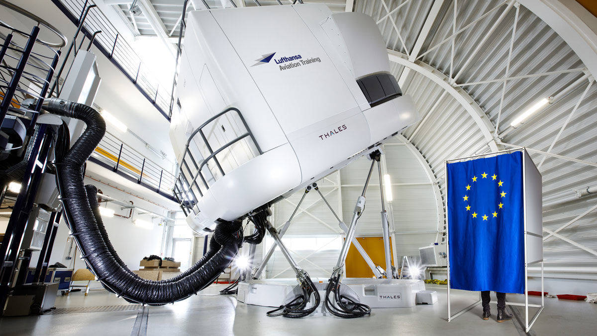 Wählen im Lufthansa Aviation Trainingszentrum.