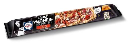 Frischer Teig Pizza: dünn und durch das Doppelbackverfahren besonders knusprig.