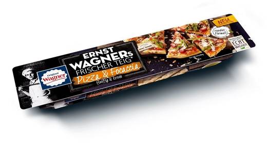 Frischer Teig Pizza & Focaccia: rund und fluffig-kross, laut Wagner der bislang einzige Focaccia-Teig aus der Kühlung.