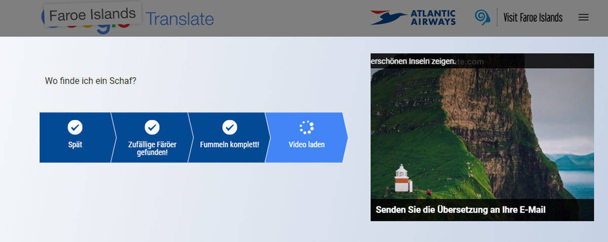 Warten auf die Übersetzung bei Faroeislandstranslate.com.
