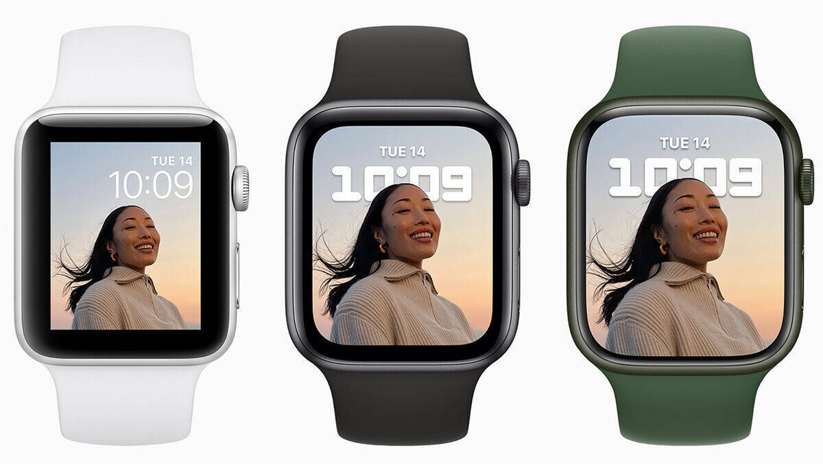 Wachs an meinen Händen: Die Evolution von Apple Watch 3, 6 und 7.