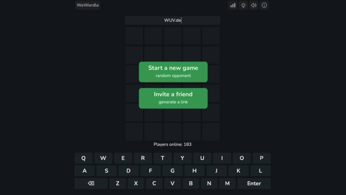 Nicht mehr allein, sondern zu zweit gegeneinander spielen: WeWordle macht es möglich.