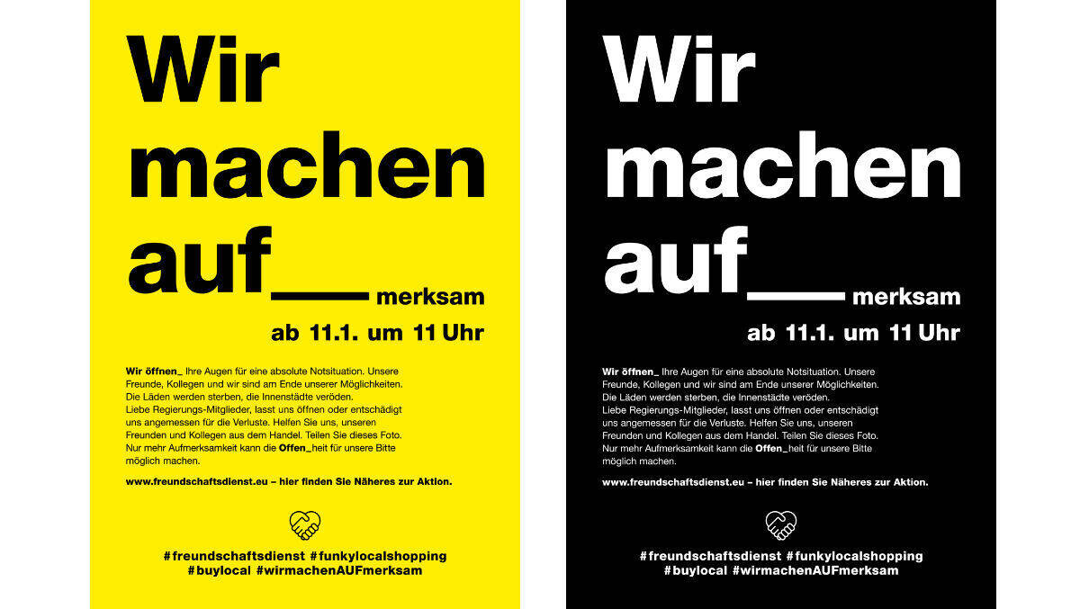 Die Poster der Aktion "Wir machen AUFmerksam"