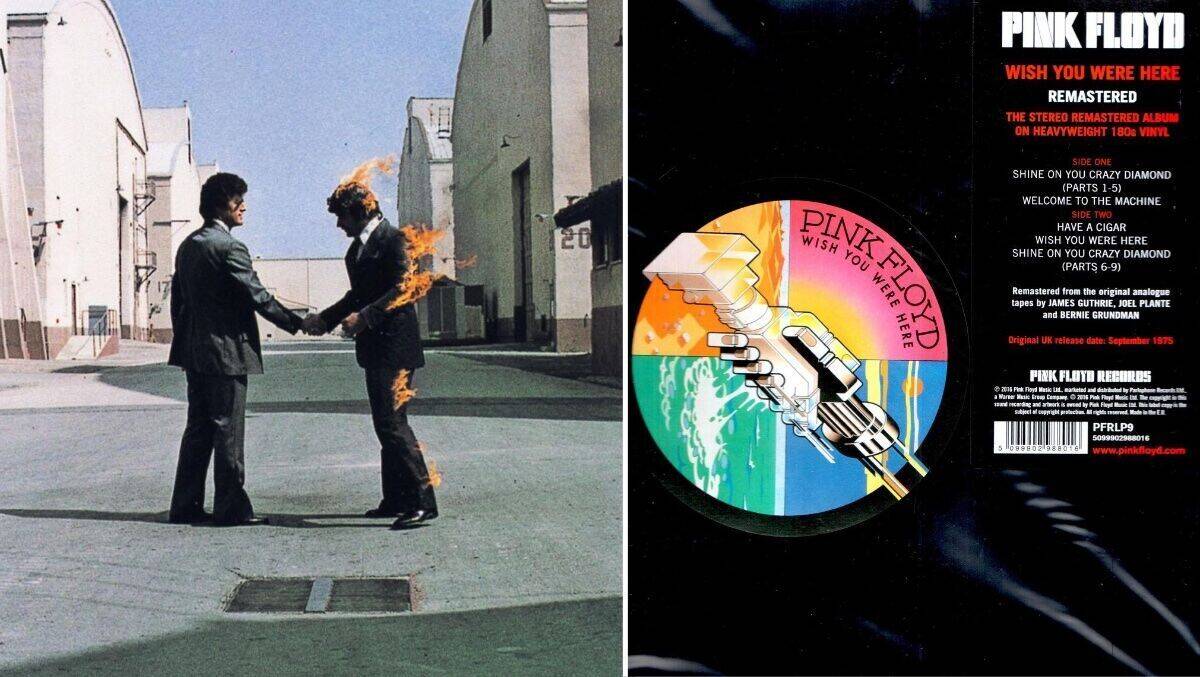 Die Vorder- und die Rückseite der Nummer 1: "Wish you were here" von Pink Floyd.