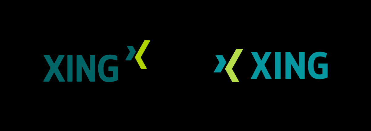 Altes und neues Xing-Logo im Vergleich.