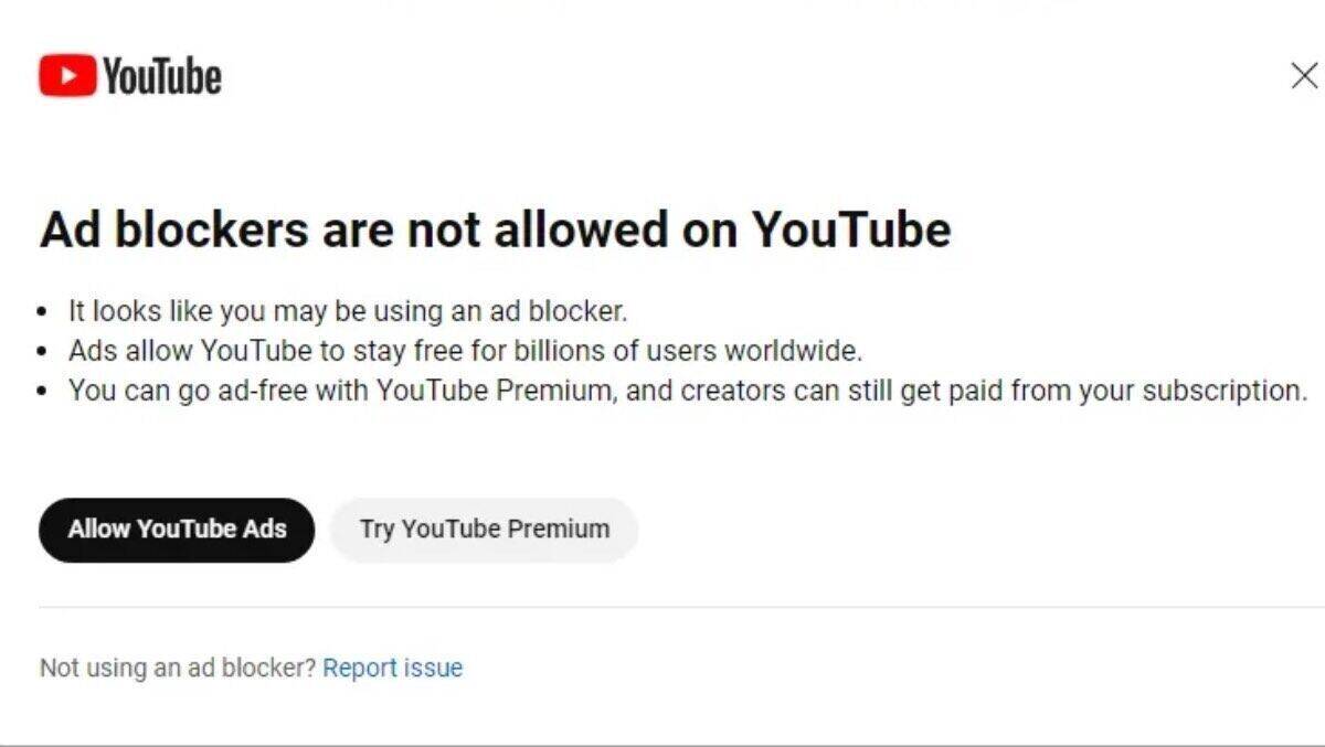 Das ist der Warnhinweis, den Youtube vermehrt einblendet.
