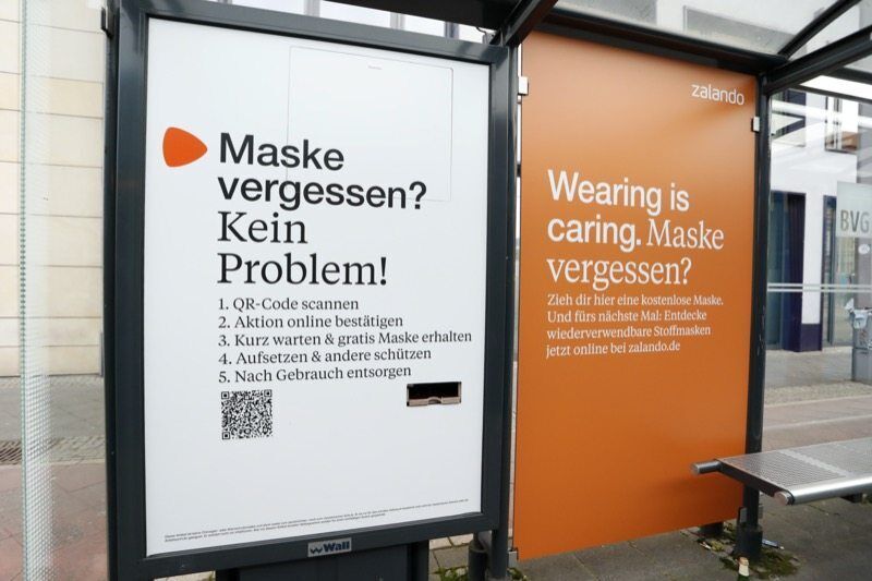 Zalando und WallDecaux verteilen kostenlos Masken.