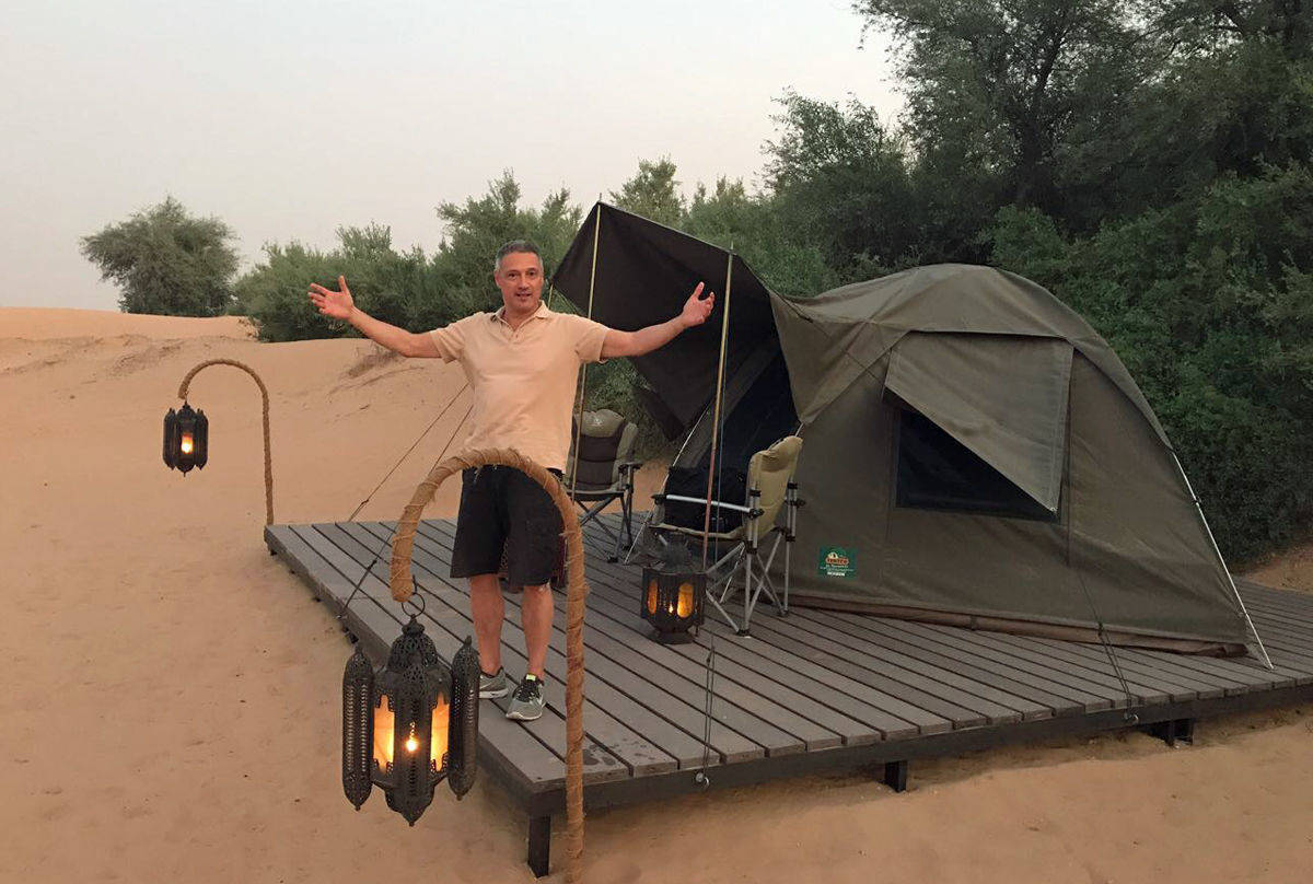 Zelt-Camp in der Wüste von Dubai.