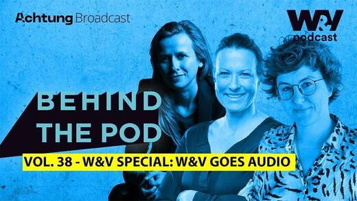 Felicia Mutterer, Lena Herrmann und Stephanie Lachnit unterhalten sich in der Spezialfolge über die Podcasts der W&V.