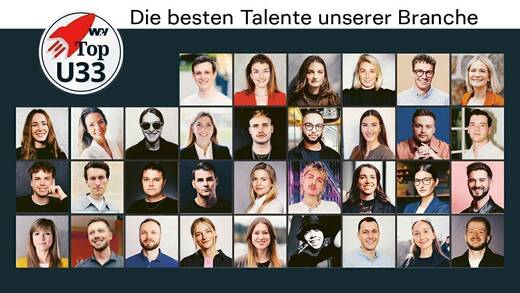 In der Ausgabe stellen wir die W&V Top U33 vor. Copyright: W&V; privat; Sebastian Lulay; Yu Huang; privat; Marie Staggat; Rewe / Eike Klein-Luyten, Jonas Jabari; Hans Scherhaufe; Kranz; Theo Frolenko; Lucky Shareman; DFL Deutsche Fußball Liga; Christian Hahn; Robin Schmidt; Nathalie Zimmermann; Jack Wolfskin; PION3ERS; Ritter Sport; Luise Blumstengel; Laila Tkot