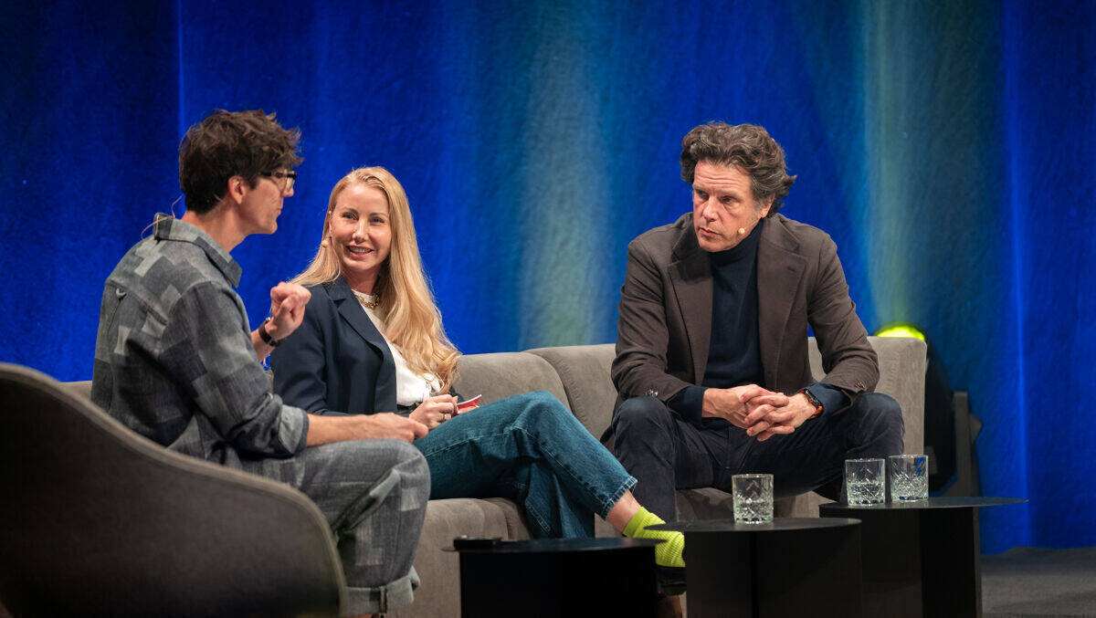 Conrad Breyer, Nina Haller und Florian Haller im Gespräch auf dem W&V Summit 