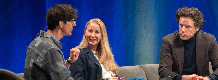Conrad Breyer, Nina Haller und Florian Haller im Gespräch auf dem W&V Summit 