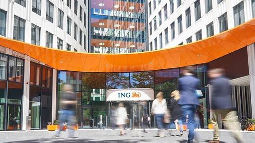 Die Zentrale der ING in Frankfurt am Main. 