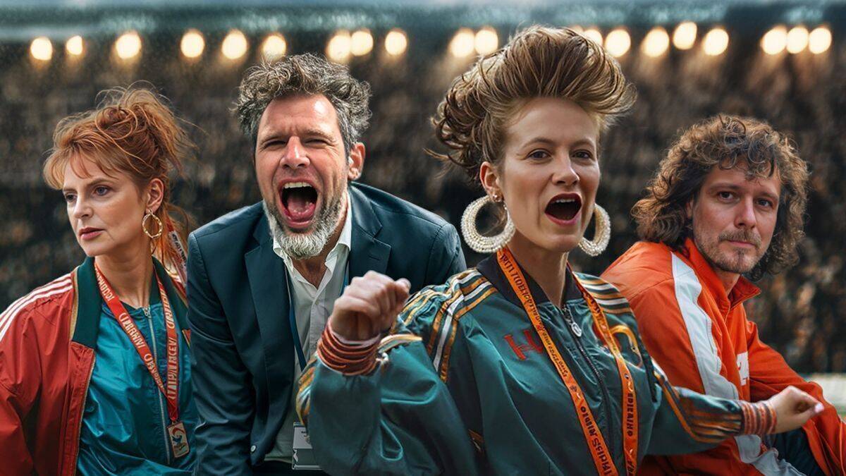 Anbei das Gruppenbild der Bundestrainer:innen: Sabine Schmittwilken, Director Brand & Reputation Management EnBW, Dirk Hibbeler, Managing Director JvM Neckar, Christiane Büring, Director Marketing B2C EnBW und Yello, Andreas Brunsch, Managing Creative Director JvM Neckar