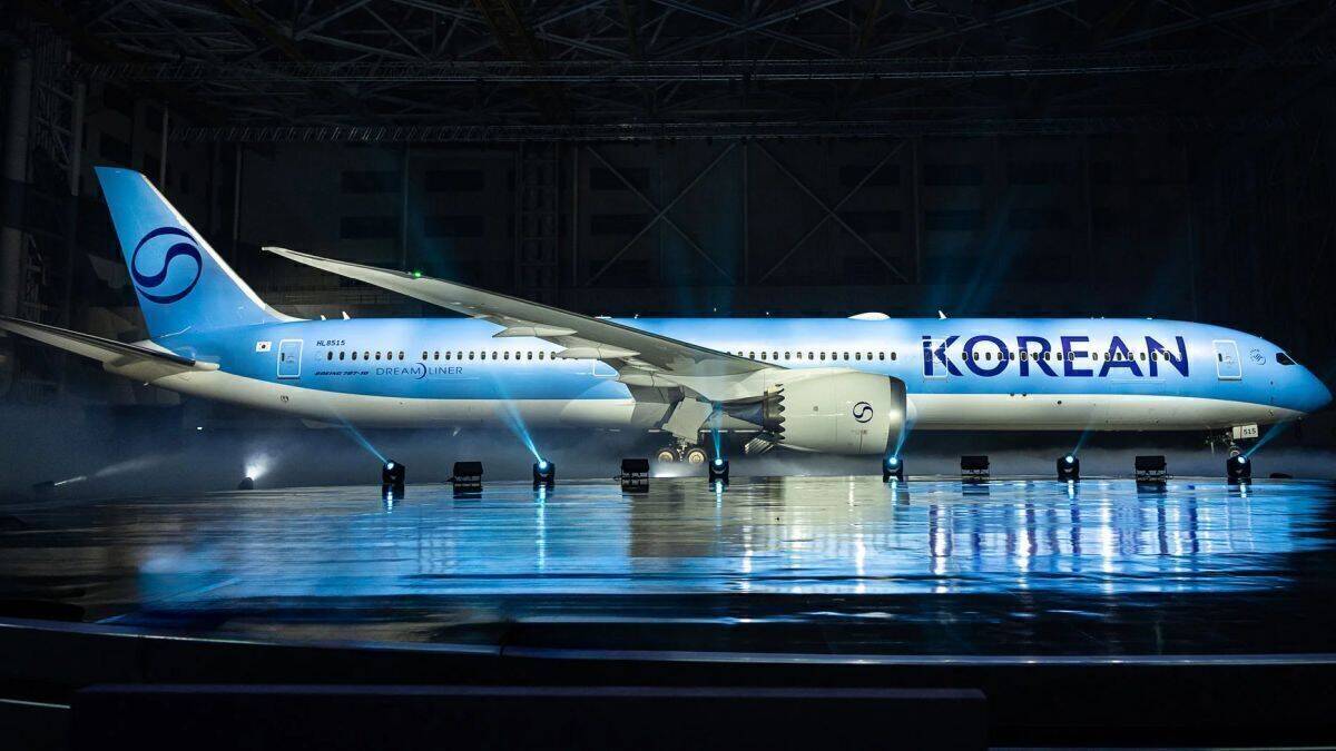 Korean Airline: Weiterhin himmelbau, aber sehr clean.