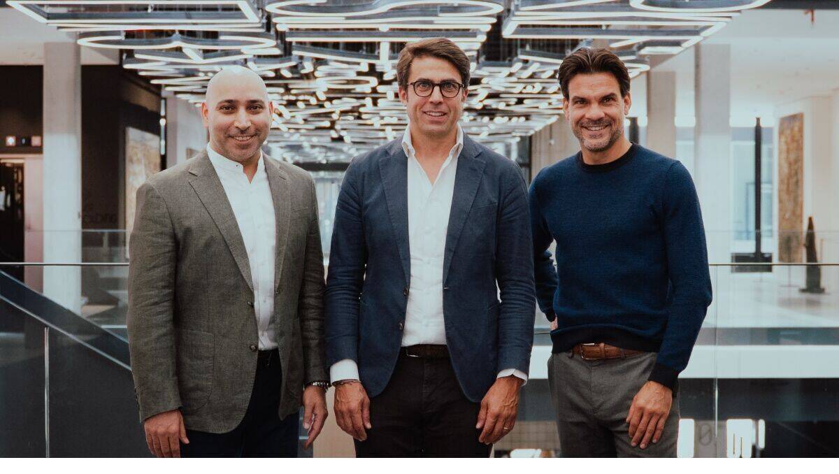 Hadi Lotfi, Plan.net-Group CEO Christian Schmitz, Konrad Schreiber (v.l.n.r.)