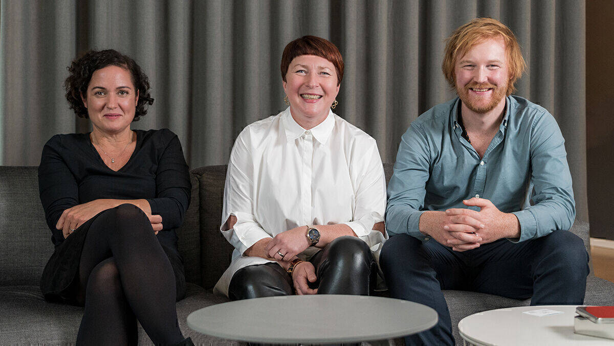 Stehen für Starcom Germany: Kirstin Heckelmann, Birgit Konrad und Laurence Phillips (v.l.).