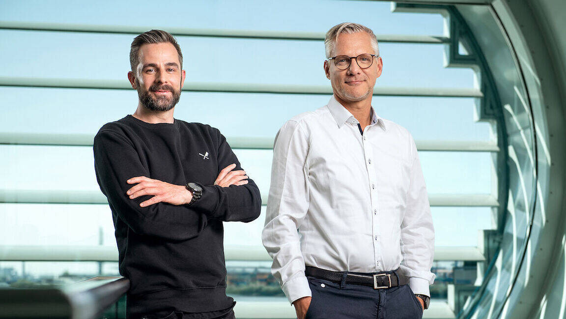 Tobias Hefele, CEO von Weischer.JvB und Udo Schendel, CIO für neuen Geschäftsbereich (v.l.n.r.)