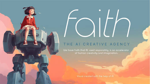 Das "KI Visual" von Faith, natürlich mit Hilfe künstlicher Intelligenz entstanden.