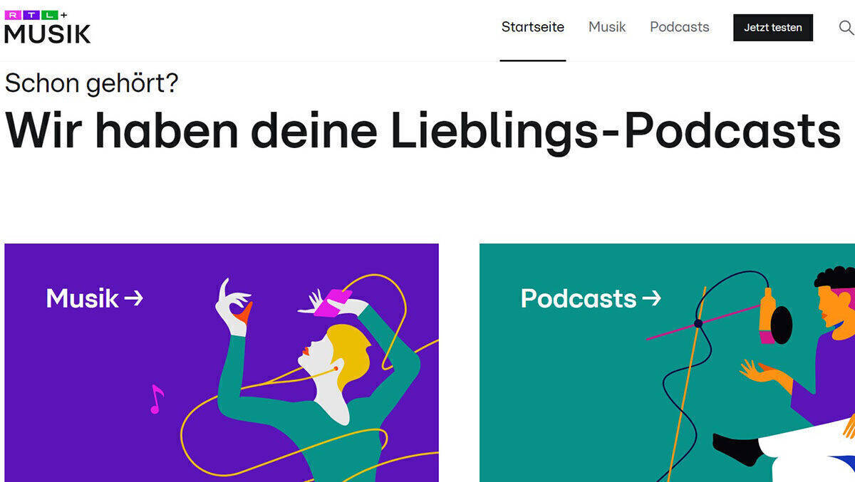 RTL+ Musik setzt intensiv auf Podcasts zur Hörer:innen-Gewinnung.