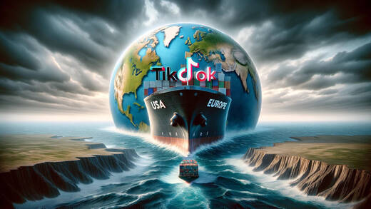 TikTok in Schräglage zwischen der Expansion in den USA und Kontinental-Europa.