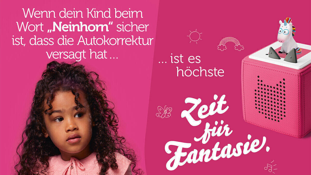 "Zeit für Fantasie" ist die erste Imagekampagne seit Markteinführung der Tonies. Davor lag der Schwerpunkt auf der Erklärung des Produktes.