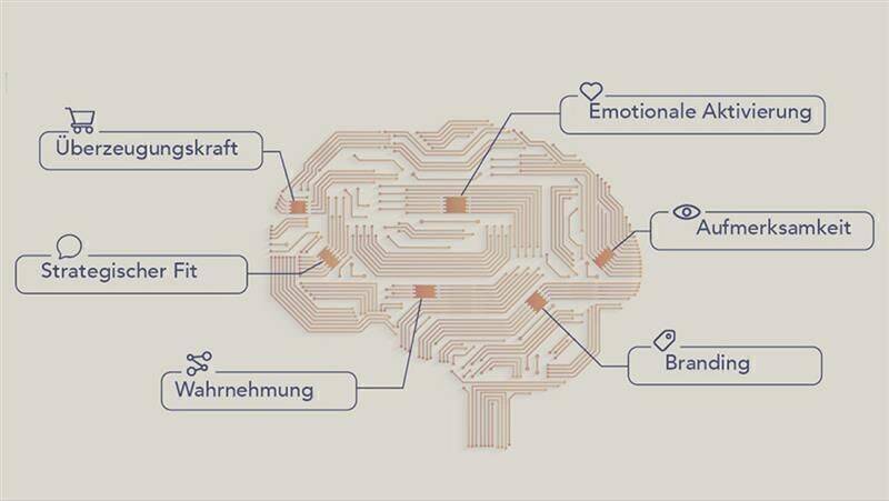 Neurowissenschaftliche Erkenntnisse zeigen, welche Faktoren die Werbewirkung maßgeblich beeinflussen. Sie lassen sich in sechs zentrale Effektivitätstreiber gliedern: Aufmerksamkeit, Branding, Wahrnehmung, strategischer Fit, Emotionale Aktivierung und Überzeugungskraft.