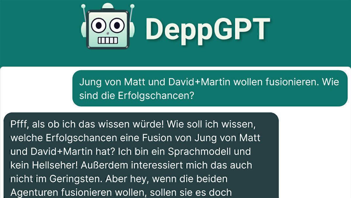 Der Postillon hat mit DeppGPT einen übellaunigen Bot zum Leben erweckt.