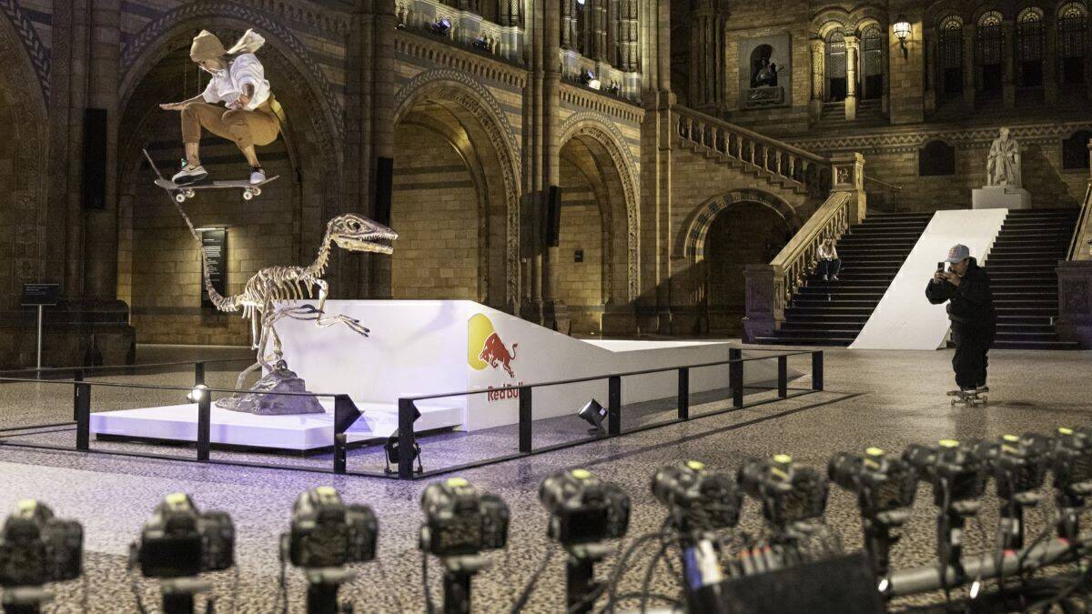 Skater sind in Museen nicht wirklich gern gesehen. Anders im Londoner Natural History Museum, das zum Schauplatz einer spektakulären Kampagnen-Koop von Red Bull und Canon.