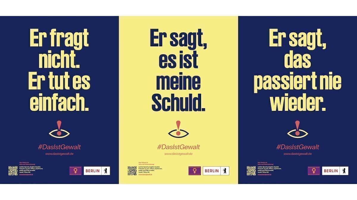 Klare Worte: Mesh und der Berliner Senat machen auf Gewalt gegen Frauen und Mädchen aufmerksam.