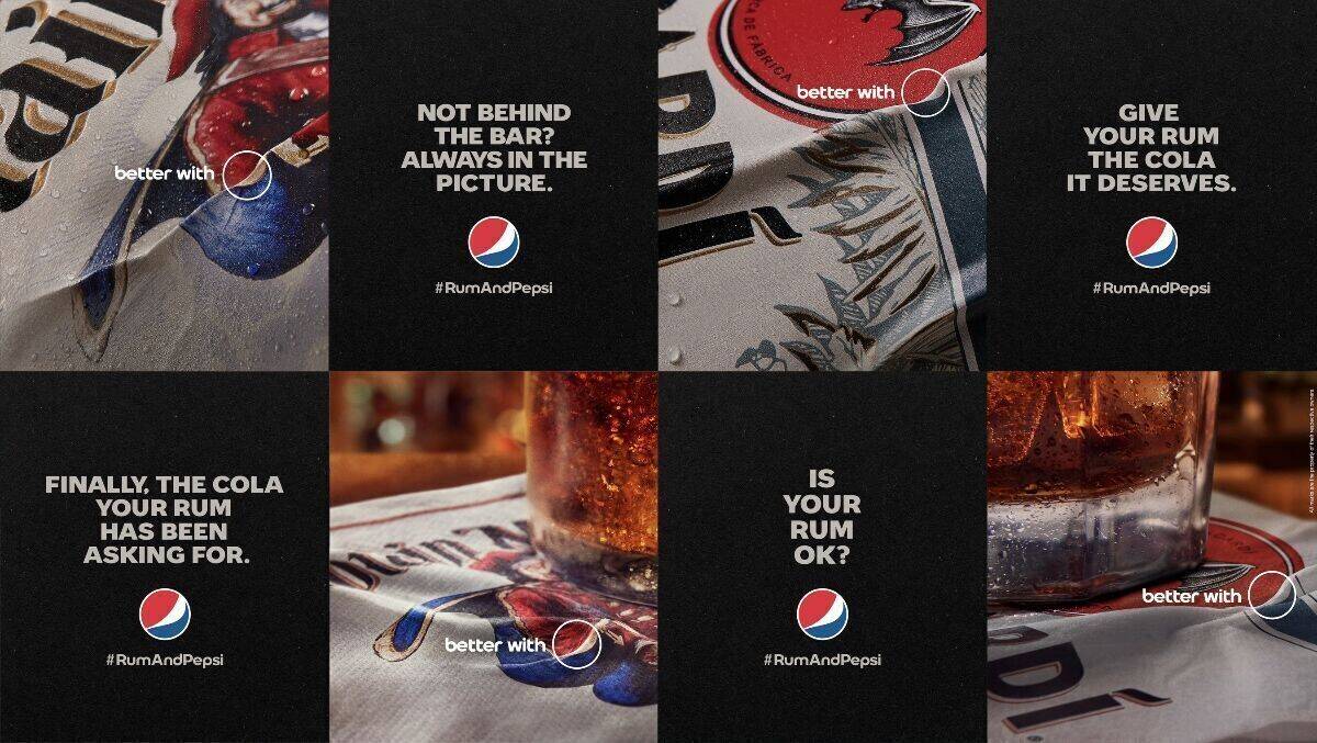 Beweise über Beweise: Rum-Etiketten mit Pepsi-Logo