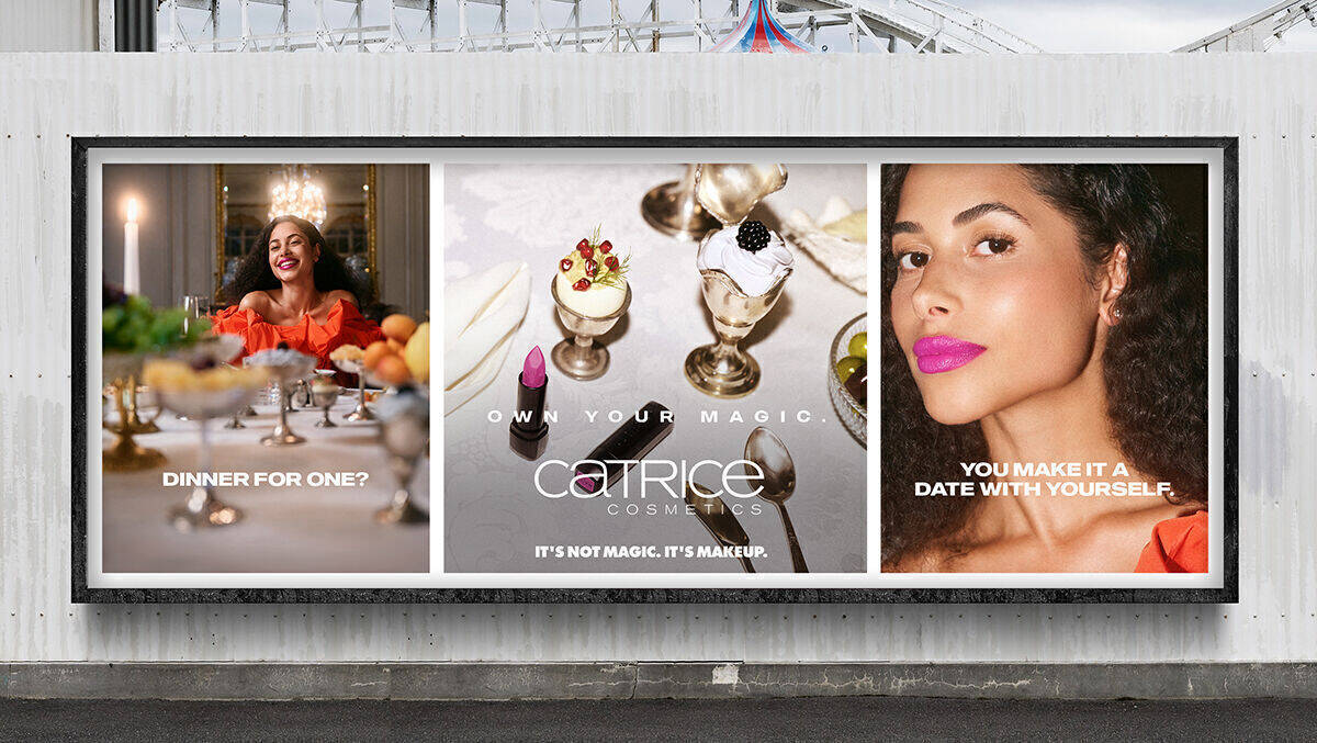 Catrice wird im Rahmen der aktuellen Kampagne auch DOoH beworben.