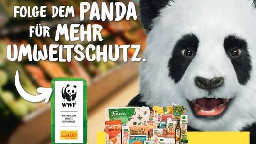 Netto hat die langjährige Koop mit dem WWF um zehn Jahre verlängert. Und setzt den zugkräftigen Panda gleich sehr wirksam in der neuen Kampagne ein.