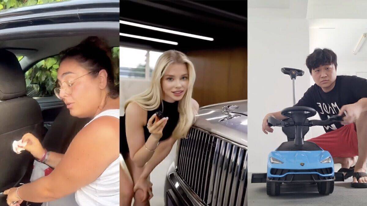 Ob Citroën-Wife (l.) oder Spielzeug-Liebhaber: Manche Parodien sammelten mehr Klicks als das Original.