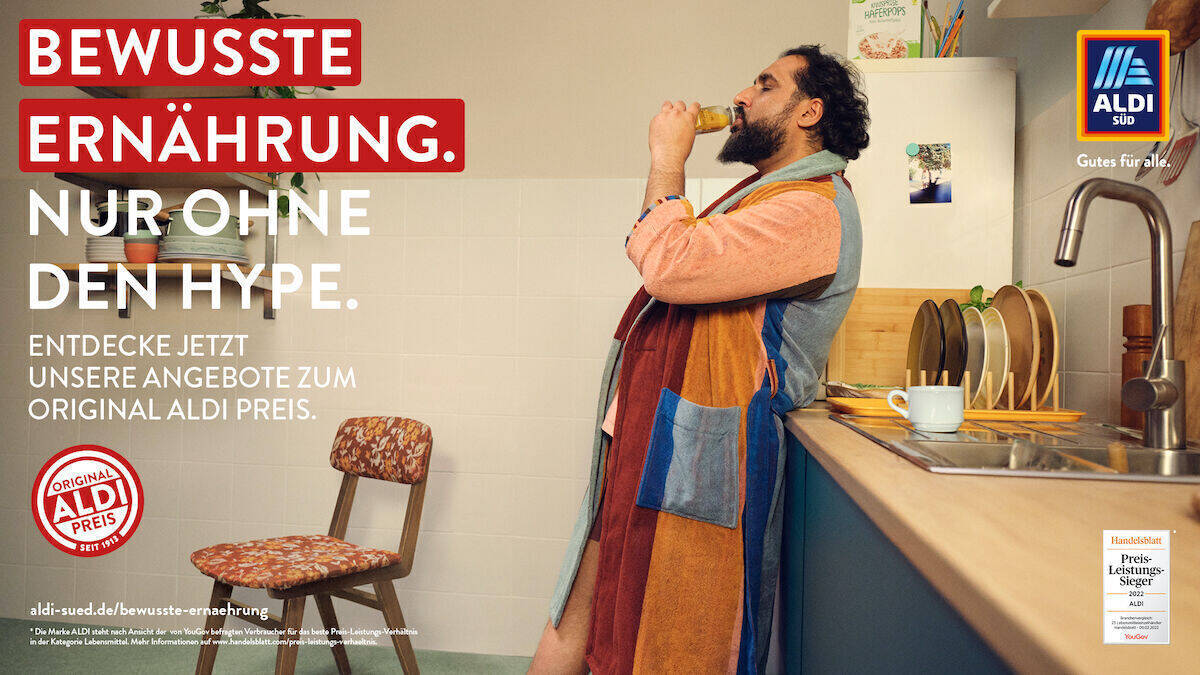 Gesunde Ernährung soll mit Aldi Süd ganz einfach sein.