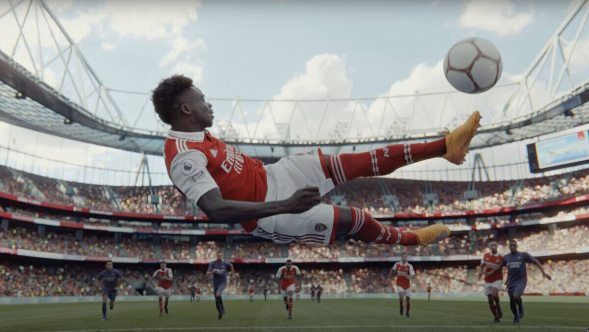 Arsenal-Star Bukayo Saka in Aktion.