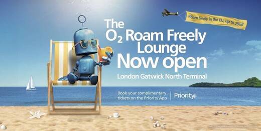 O2-Lounge in Gatwick