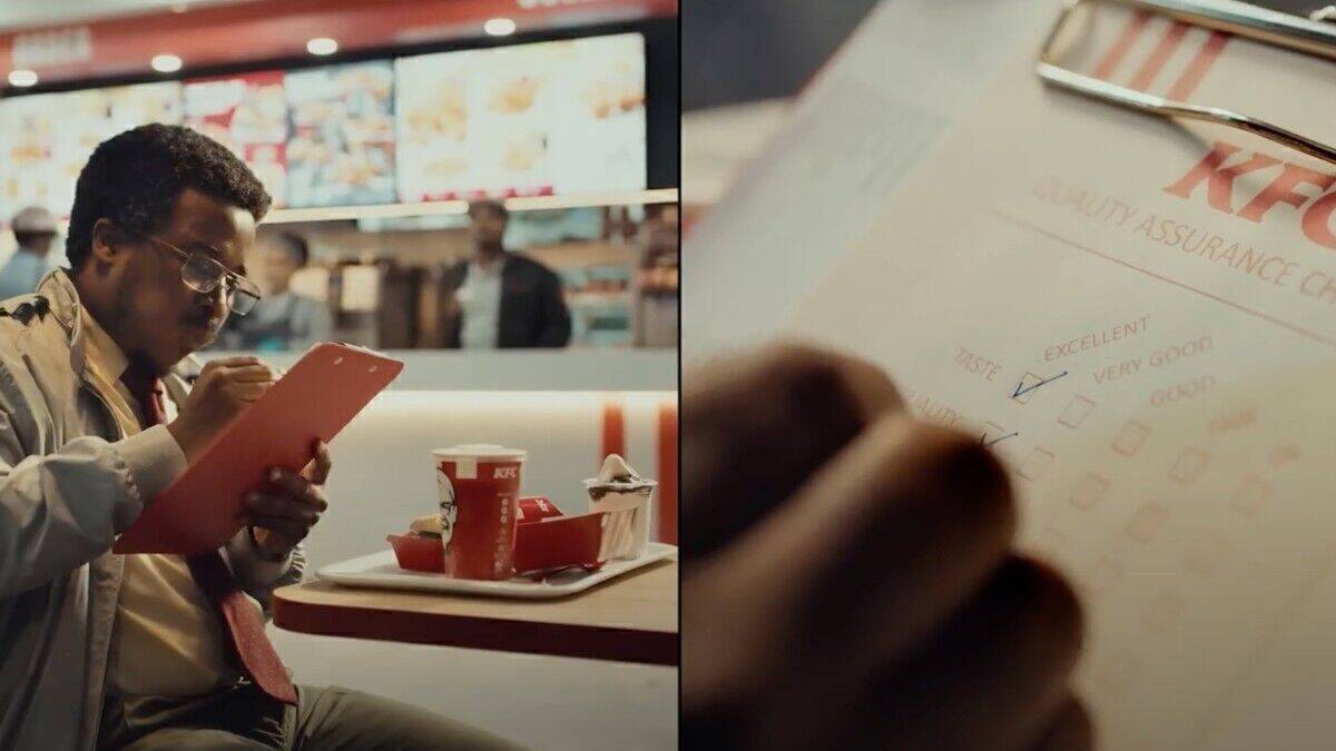 Ein Mann in Südafrika gibt sich als Qualitätsprüfer bei KFC aus. Der Fast-Food-Konzern greift diese Geschichte in seinem aktuellen Spot auf. 