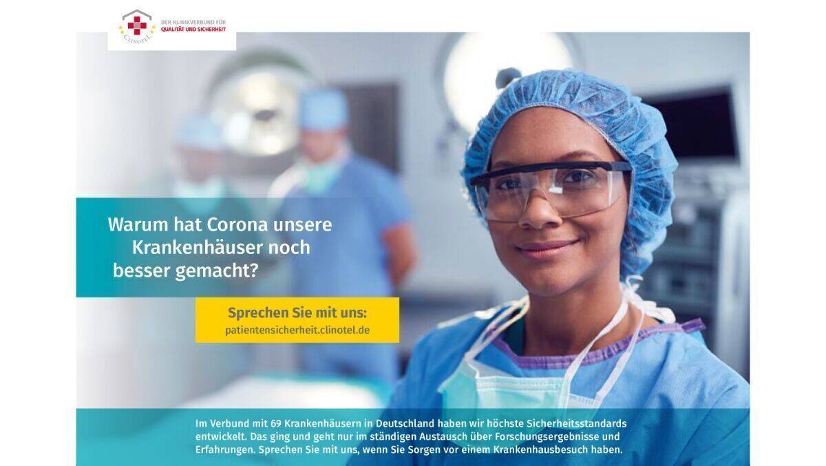 Die Angst vor der Ansteckung mit Corona in Krankenhäusern ist unbegründet. 