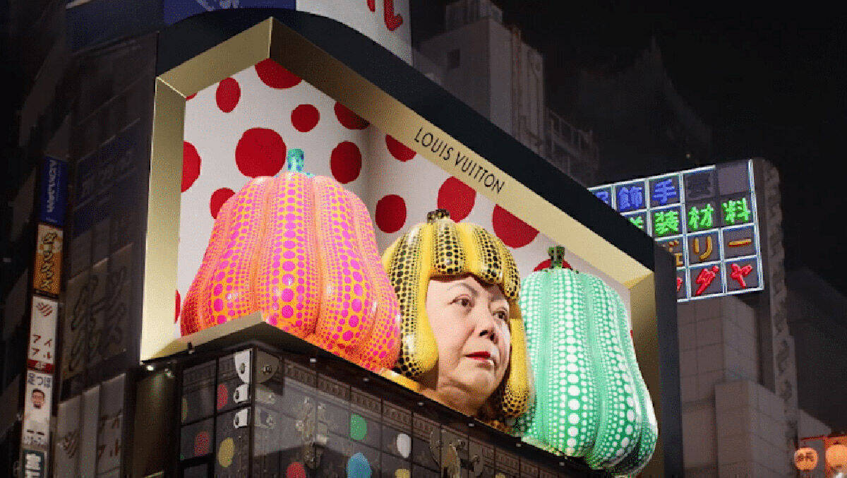 So kann 3D-DOoH aussehen: Yayoi Kusama und ihre berühmten gepunkteten Kürbisse