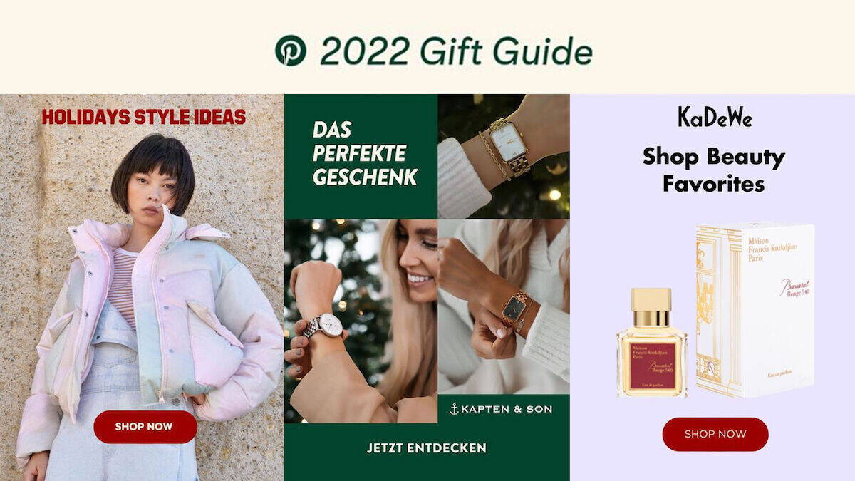 Der Gift Guide von Pinterest soll den Usern das Weihnachtsshopping erleichtern. 
